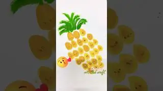 Thumb printing activity | thumb pineapple activity#love #craft #trending #art #schoolcraft