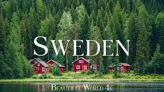 Sweden 4K | Glassy Forest Lakes, Golden Autumn Taiga & Nordic Mountain Valleys