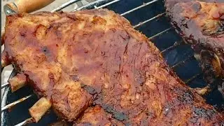 bbq ribs & steak at the beach  #bbq #ribs #beach