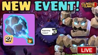 NEW Cosmic Rock Medal Event Gameplay! Meteor Staff & Ranked Day 5! (Clash Of Clans LIVE)