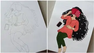 Easy Girl Drawing Step by Step 🌼
