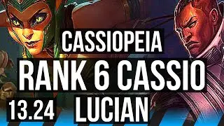 CASSIOPEIA vs LUCIAN (MID) | 12/1/8, Rank 6 Cassio, Legendary, 600+ games | JP Master | 13.24