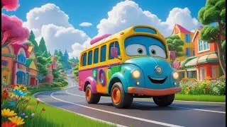 Wheels on the Bus Animal Song 🚌🐵 | Big-eared Monkey Adventures