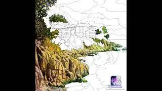 Paint By Number - Speedpaint: Afternoon House Nature Pics Classic Art Picture