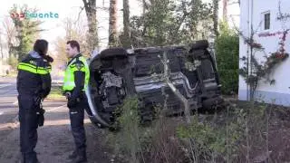 112Twente - Auto in tuin N18 Usselo 28-1-2016