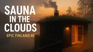 DJI Air 3S Drone Footage | Kuusij&auml;rvi Finland Smoke Saunas in Autumn Morning Mist 4K