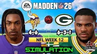 VIKINGS vs PACKERS | NFL WEEK 12 | MADDEN 26 PREDICTIONS