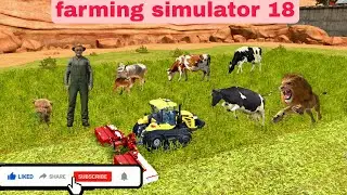 Farming Simulator 18 | Realistic Farming with Animals & Tractor Gameplay 🚜🐄 #fs18 