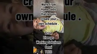 Work from home jobs that let you creat your own schedule #arise #liveops #omni #ttec