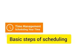 Schedule and planning based on Time concept - 10yr+ age appropriate goals 