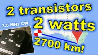 2 transistors 2 watts: 2700km on 3.5 MHz