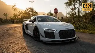Twin Turbo Audi R8 V10 Plus | Forza Horizon 5 Steering Wheel Gameplay