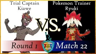 TWT Round 1 Match 22 - Trial Captain Kiawe V.S. Pokemon Trainer Ryuki