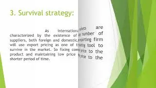 Export pricing