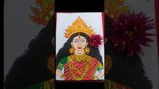 Durga Maa Drawing 🙏🌺🎨 #art #shorts #durgamaaart #drawing #durgamaa #ytshorts #viral #trend #artist