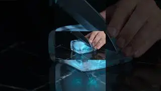 Cutting a Glowing Ice Crystal Block 🧊 | Frozen ASMR in 4K Shorts