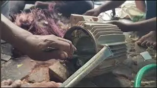 PART 1&2 Crompton 5 HP Single +Dubble layer Winding .#electrical #rewinding #motor #work #job