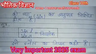snail law in Hindi / स्नैल का नियम | भौतिक विज्ञान | Up board Exam 2025 | snail ka niyam kya hai