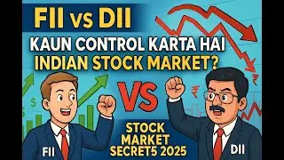 &ldquo;FII vs DII: Kaun Control Karta Hai Indian Stock Market? | Stock Market Secrets 2025&rdquo;