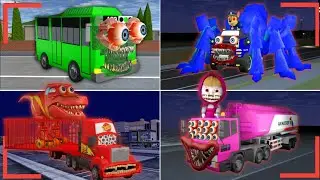 Full Movie Compilation Tayo Bus Eater VS Mack T-rex VS Pertamina Marsha 😱 SAKURA SCHOOL SIMULATOR