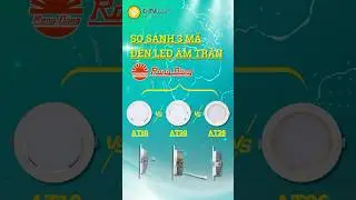 So S&aacute;nh 3 Mẫu Đ&egrave;n LED Downlight &Acirc;m Trần Rạng Đ&ocirc;ng AT10 - AT20 - AT26 | Viền Bạc - Viền V&agrave;ng | ELMALL