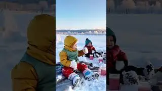 Babies Playing in Snow: Winter Giggles and Joyful Moments! #SnowBabies #WinterWonderland