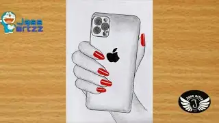How to Draw a Hand Holding a Phone / Phone 12 Pro Max Holding in Hand - Pencil Sketch / Art Tutorial