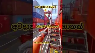 RISKY CRANE WORK #craneoperator #containerterminal #containerhandling