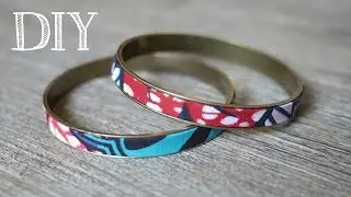DIY Bracelet En Tissu Wax Africain