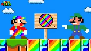 Super Mario Bros., but Mario Is Forbidden to Touch RAINBOWS