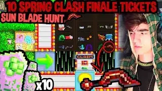 DOING 10+ CLASH FINALE TICKETS (120 DL SUN BLADE HUNT!!) - Growtopia