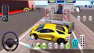 New Golden Lamborghini Stuck in Parking Building | 3D Driving Class Game | Best Android Car Gameplay