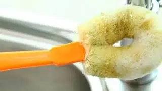 Wash pot long handle brush