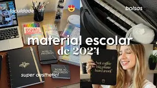 MATERIAL ESCOLAR DE 2024 | mostrei tudo!! #papelaria #faculdade