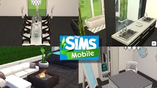 Sims Mobile • Modern B&W House Build 2020