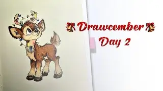DRAWCEMBER 2025 &ndash; Day 2 | Reindeer | 31 Days of Drawing