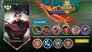 NEW BUILD AND EMBLEMS FOR CHOU | Mobile Legends: Bang-Bang