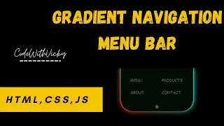 Linear Gradients Navigation Menu Bar || Code With Vicky || #Shorts #whatsappstatus