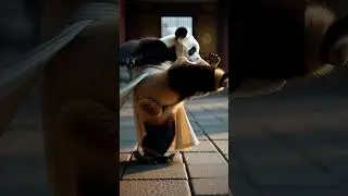 Kung Fu Panda in Real Life 🐼🥋 | Epic Martial Arts in Ancient Temple | Cinematic AI | #shorts #viral