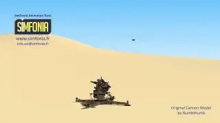(SketchUp) FLAK cannon in the desert !!! (Original model by Numbthumb)