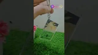 Custom keychain with photo and spotify QR #shorts