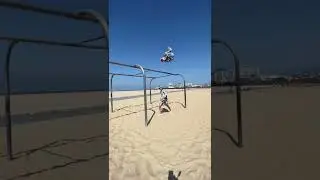 World record flip at the beach
