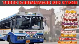Karimnagar Bus Stand & Timetable || Mancherial, Jagtial, Warangal, Vemulawada, Nizamabad, Adilabad