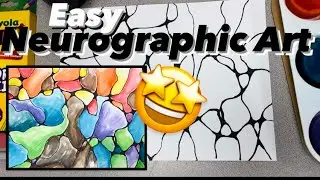 Neurographic Art Tutorial for Kids - EASY Art Project step by step #art #painting #mrschuettesart