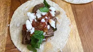 Easy crockpot flank steak tacos 🔥