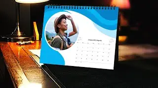 Photoshop Tutorial - how to create corporate table calendar in photoshop cc