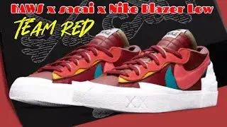 KAWS x sacai x Nike Blazer Low TEAM RED