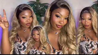 Affordable 28” ombré mixed blonde synthetic wig from Amazon ft Aisi hair| MIONEKA G