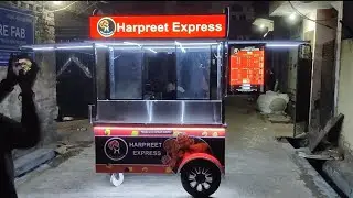 handpush cart wiith #bbq for non veg  #pasta#biryani#bbq#chinese#icecream#sendwich#golgappa