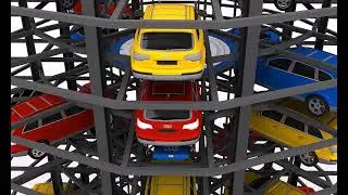 KSEC Vertical Cylinder Parking System Animation video